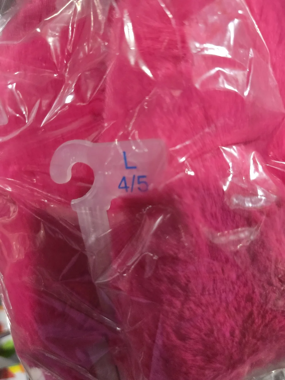 New Cat&Jack Kids 4/5 Fuchsia Pink Faux Fur Slippers